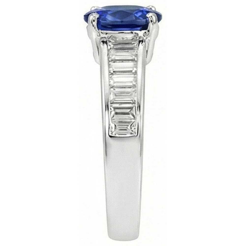 vero baguette diamante 8carati anello vista dall'alto