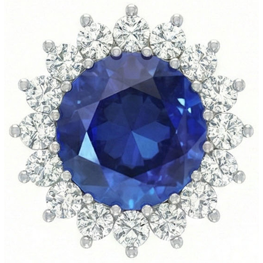 Anello Di Fidanzamento Con Zaffiro Da 9 Carati
