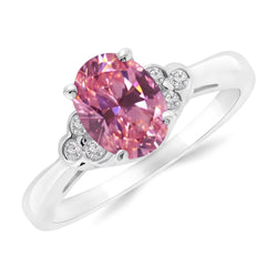Anello Di Fidanzamento Con Zaffiro Rosa
