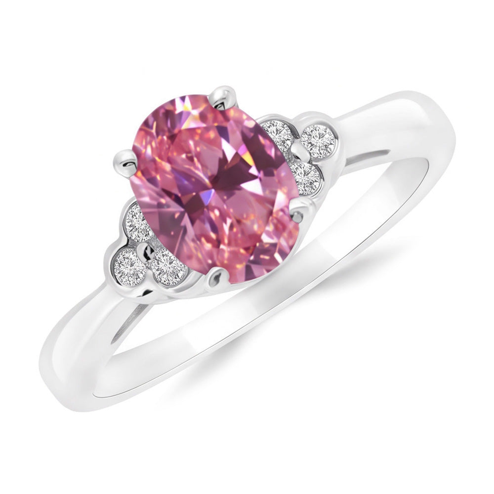 Anello Di Fidanzamento Con Zaffiro Rosa