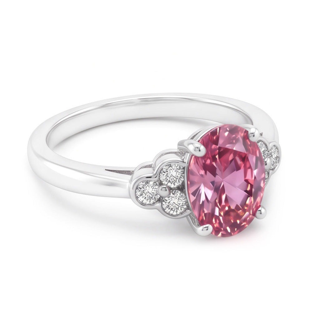Anello Di Fidanzamento Con Zaffiro Rosa