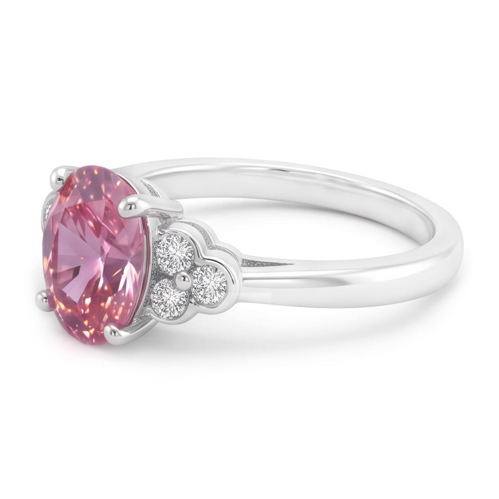 Anello Di Fidanzamento Con Zaffiro Rosa