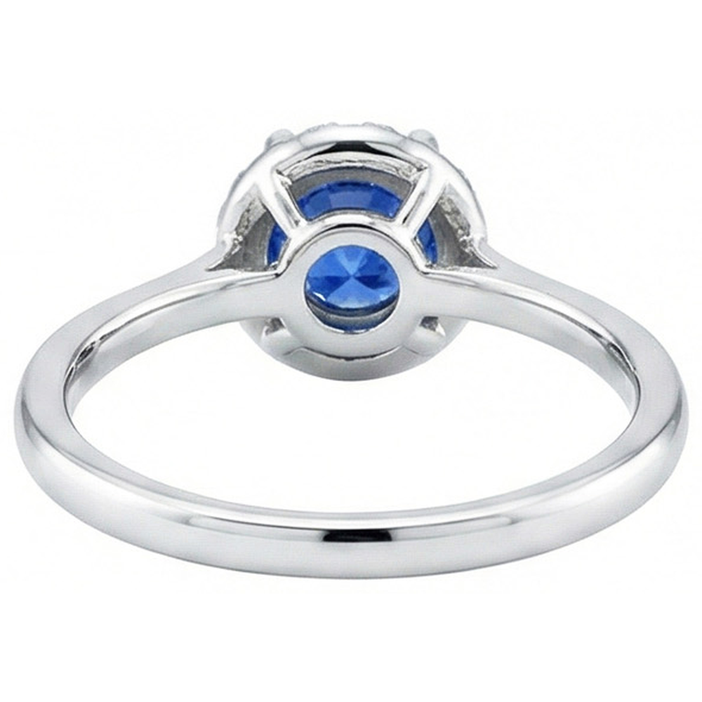 vero round diamante 2carati anello vista di profilo