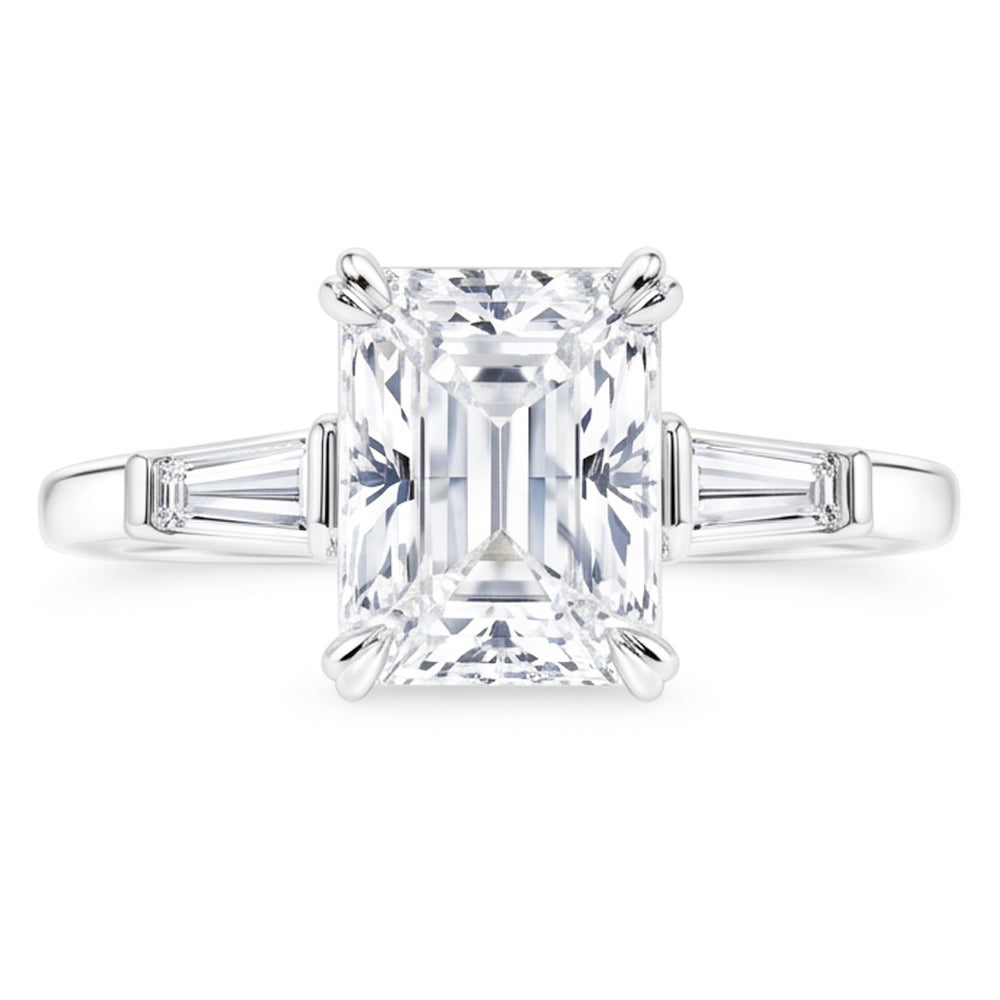 Anello Di Fidanzamento Reale Con Tre Genuino Diamanti Naturali Autentici ( non creati in laboratorio ) In Pietra 3,10 Carati Nuovo