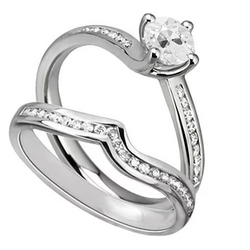 Anello Di Fidanzamento Rotondo Set Old Miner Vero Diamond Channel Set 3 Carati