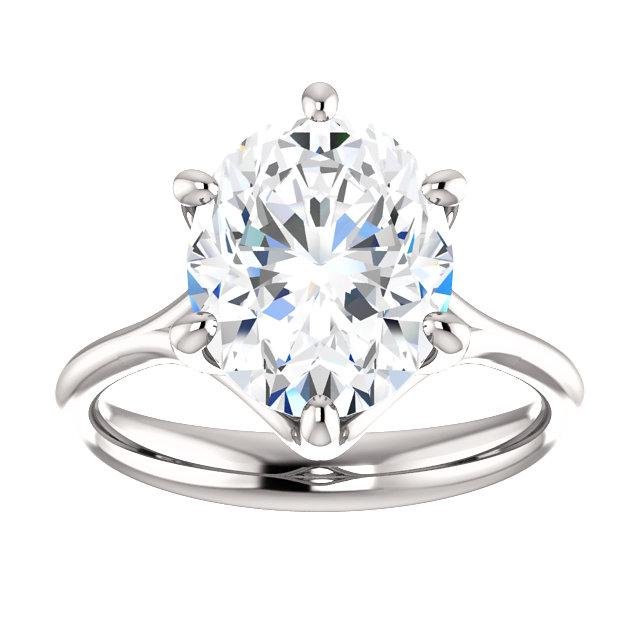 Anello Di Fidanzamento Solitario Cattedrale Impostazione 5 Carati Vero Diamante Gioielli Da Donna