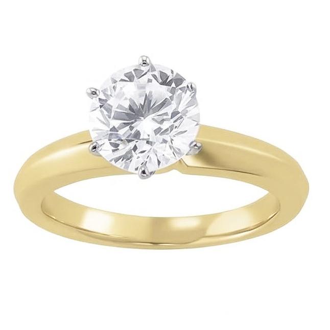 vero round diamante 1.50carati anello dettaglio ravvicinato