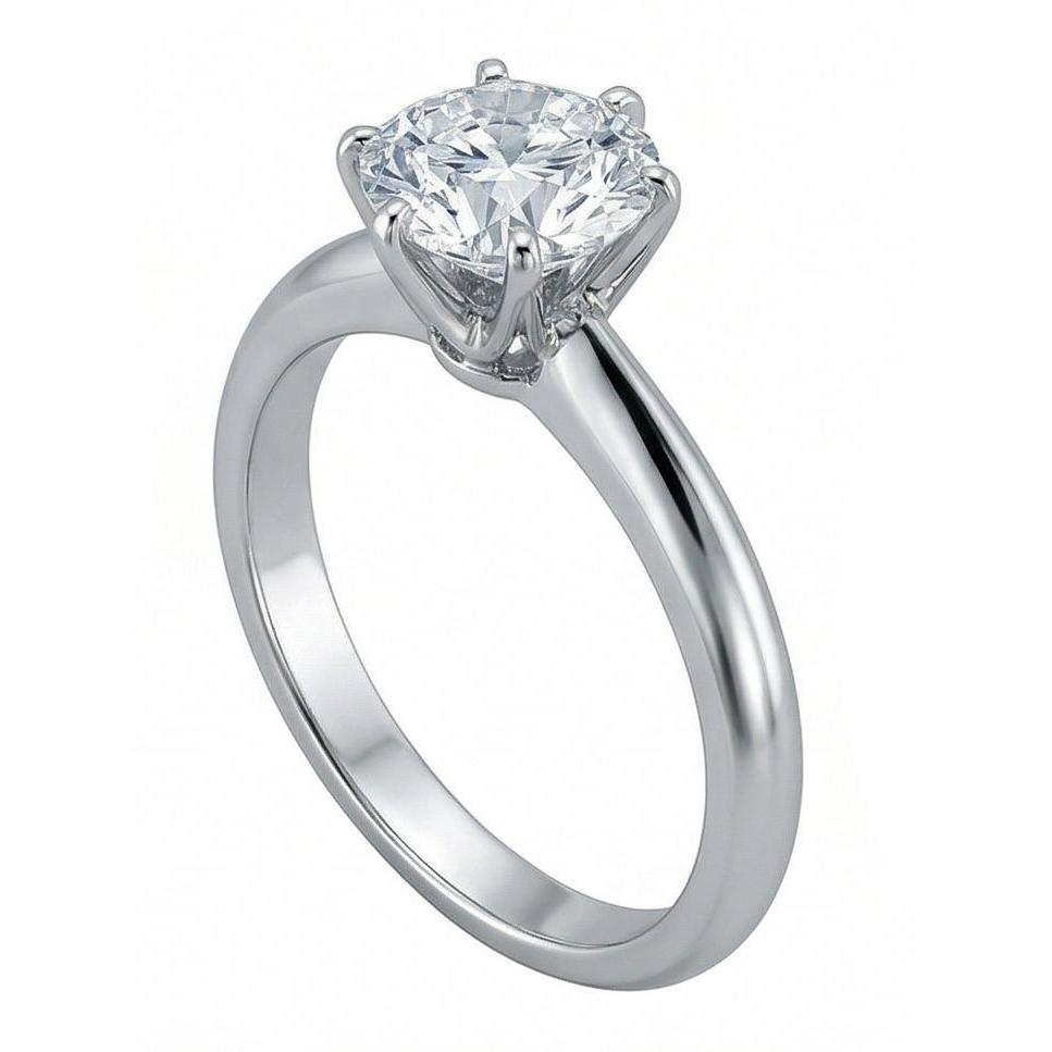 vero round diamante anello con accenti diamanti