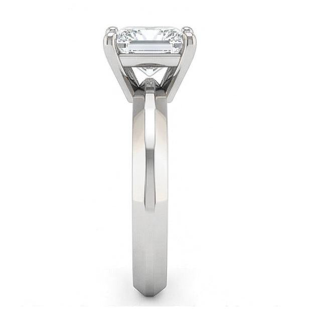 Anello Di Fidanzamento Solitario Con Naturale Diamante Naturale Autentico ( non creato in laboratorio ) 0.75 Ct. Gioielli Oro Bianco