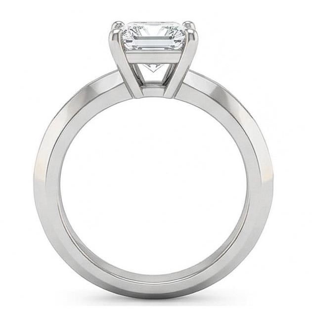 Anello Di Fidanzamento Solitario Con Naturale Diamante Naturale Autentico ( non creato in laboratorio ) 0.75 Ct. Gioielli Oro Bianco