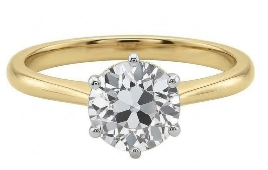 vero round diamante 1.50carati anello angolo laterale