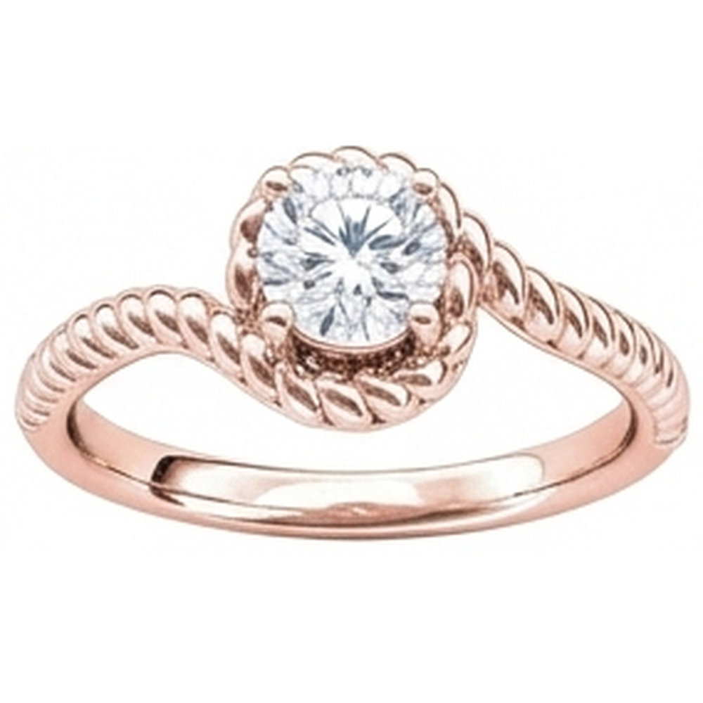 Anello Di Fidanzamento Solitario Naturale Diamante Naturale Autentico ( non creato in laboratorio ) Oro Rosa 1,75 Carati