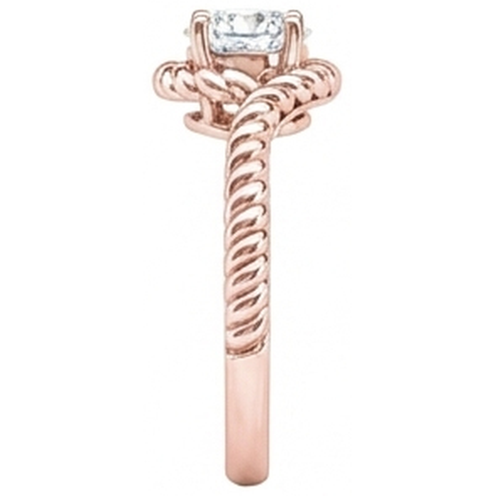 Anello Di Fidanzamento Solitario Naturale Diamante Naturale Autentico ( non creato in laboratorio ) Oro Rosa 1,75 Carati