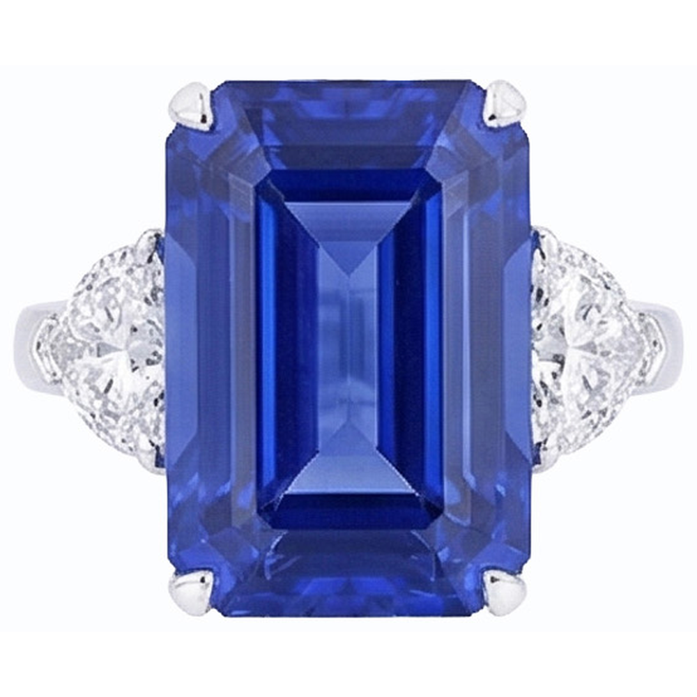 vero emerald diamante 3.50carati anello angolo laterale