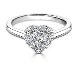 Anello Di Vero Diamanti Cuore