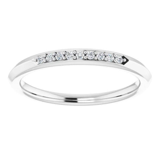 Anello Di Vero Diamanti Per L'anniversario Della Fascia Da 0.54 Carati Per Gioielli Da Donna