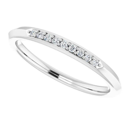 Anello Di Vero Diamanti Per L'anniversario Della Fascia Da 0.54 Carati Per Gioielli Da Donna