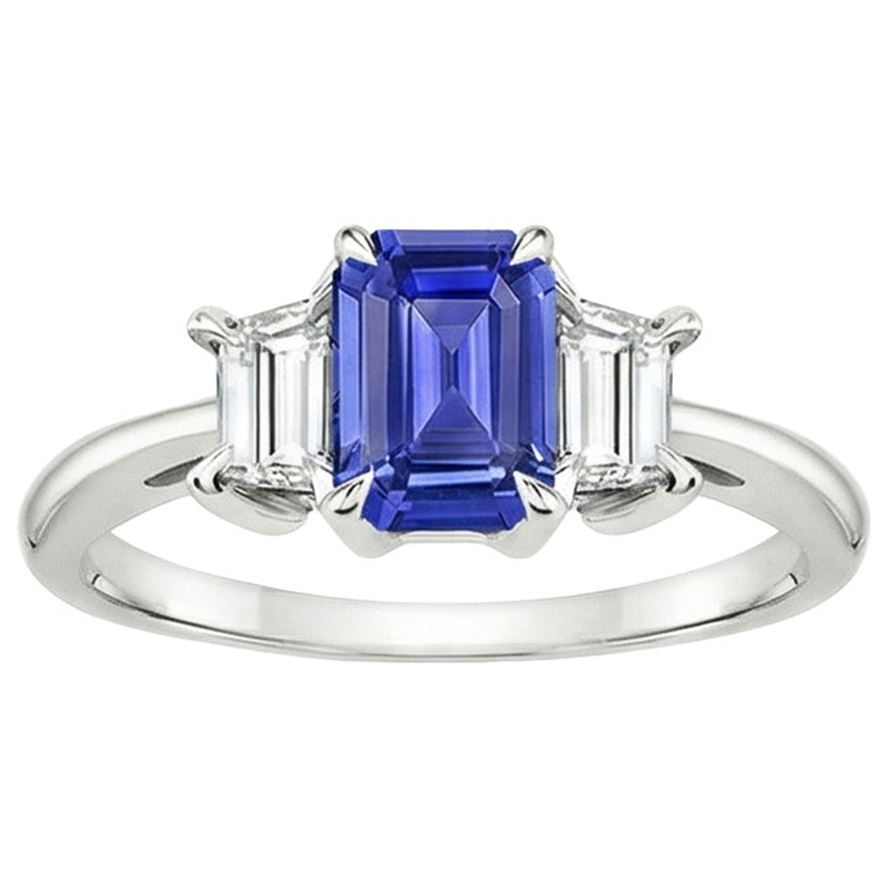 vero emerald diamante 3.50carati anello vista dall'alto