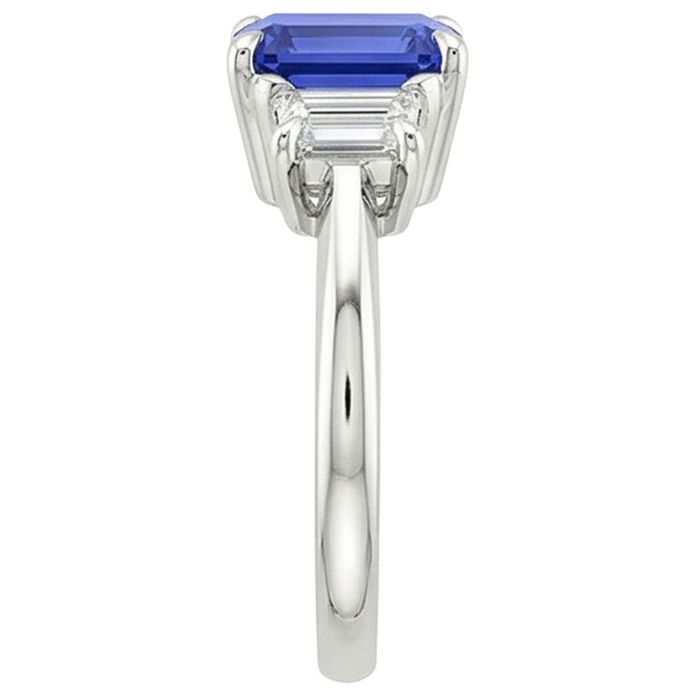 vero emerald diamante 3.50carati anello su bianco