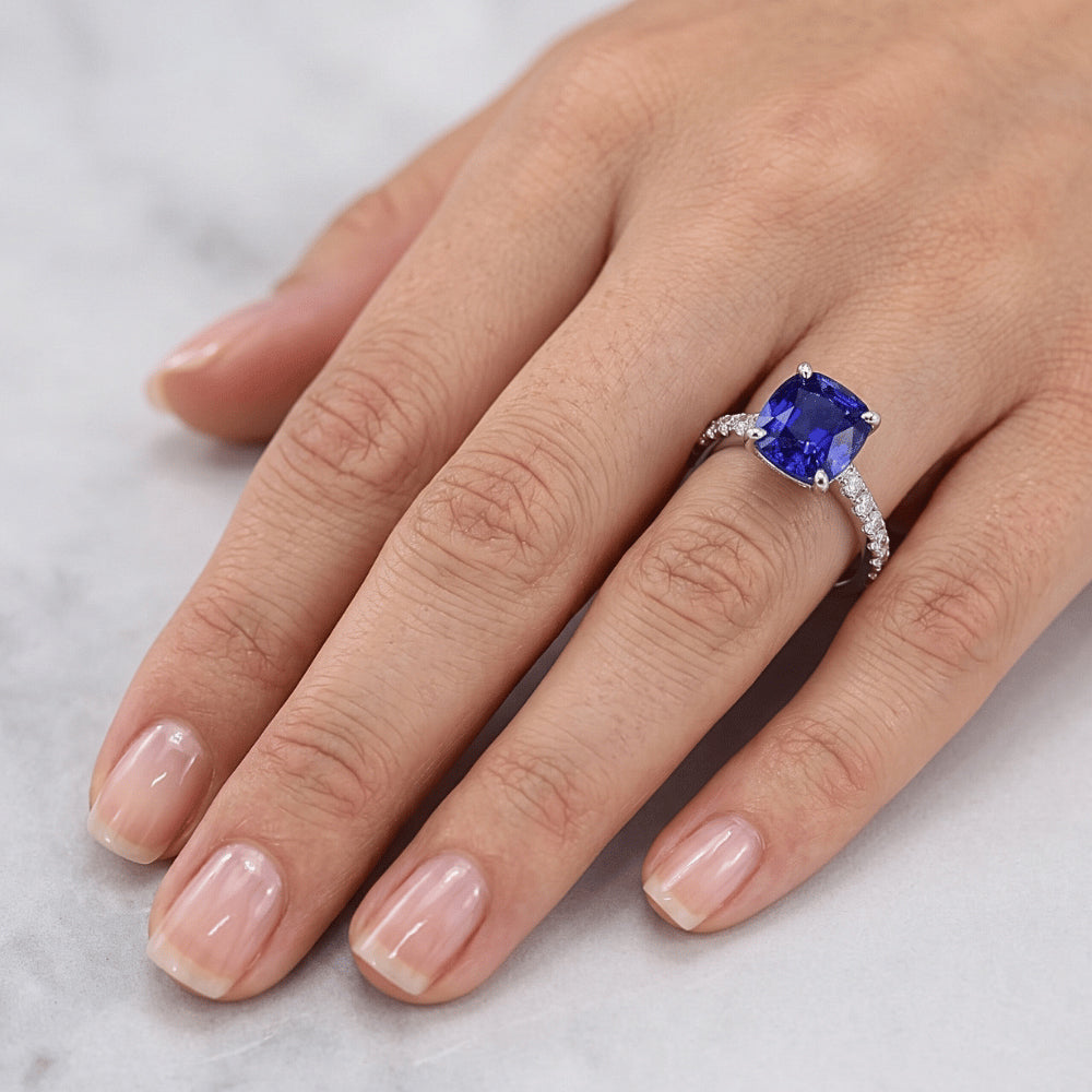 Anello Diamante Vero 2.75 Carati - Oro Bianco