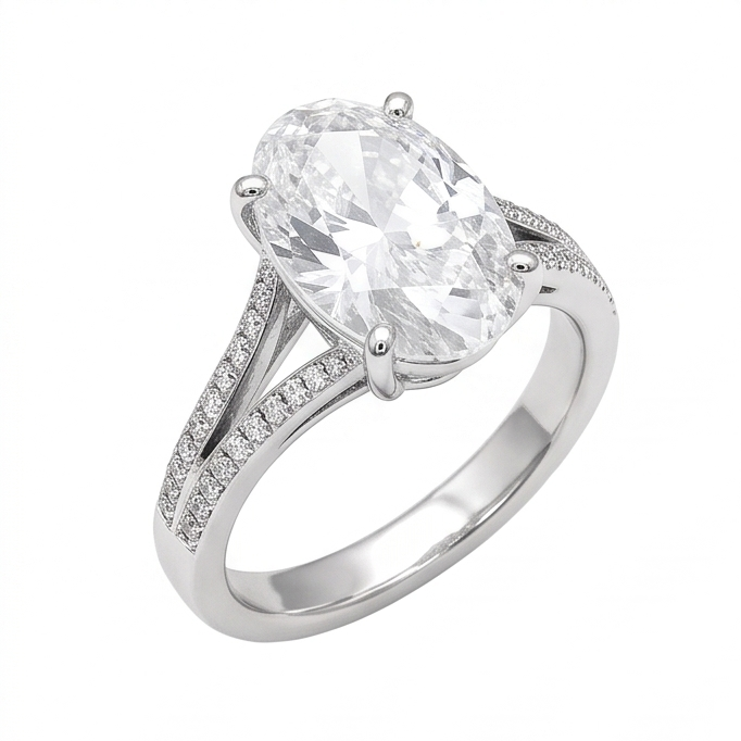Anello Diamante Vero 3.40 Carati