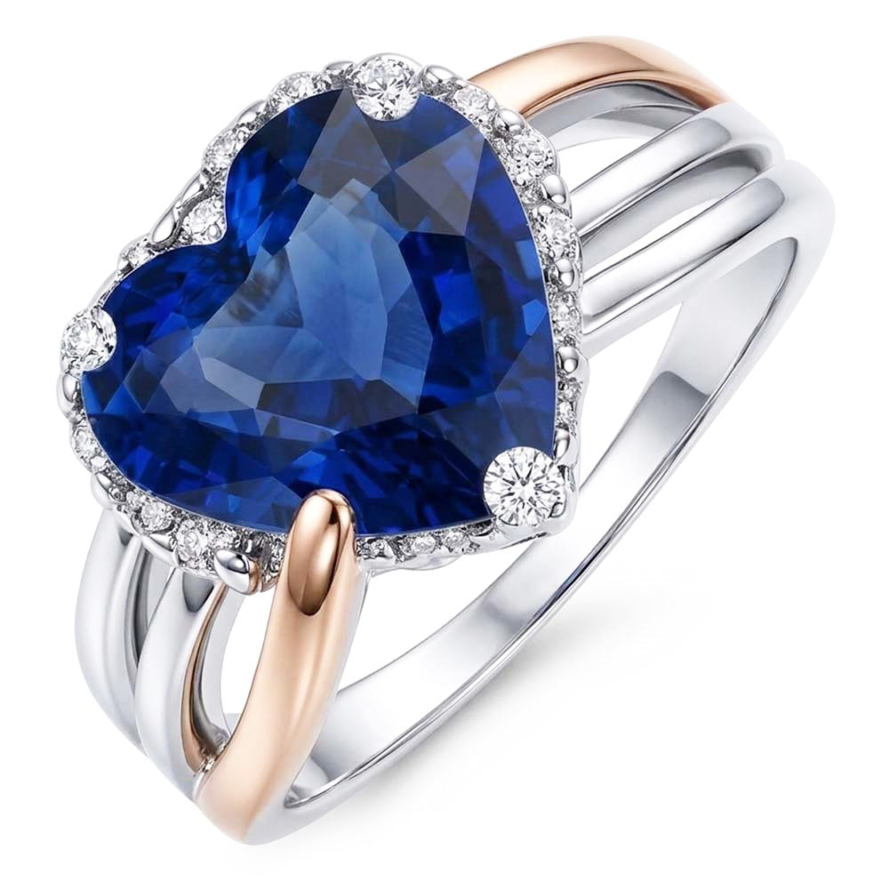 Anello Diamante Vero 4 Carati - Oro Bicolore