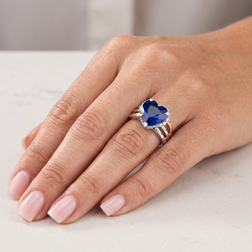 Anello Diamante Vero 4 Carati - Oro Bicolore
