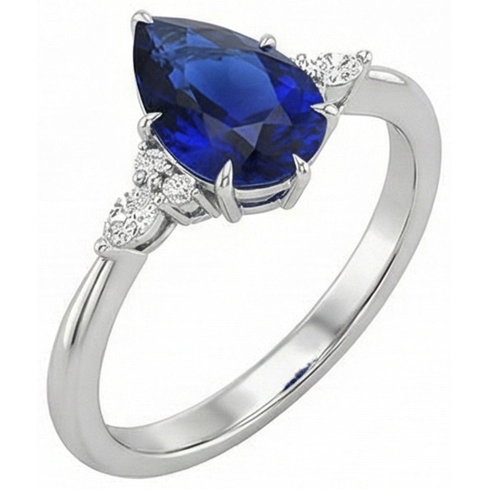 vero marquise diamante 5carati anello angolo laterale