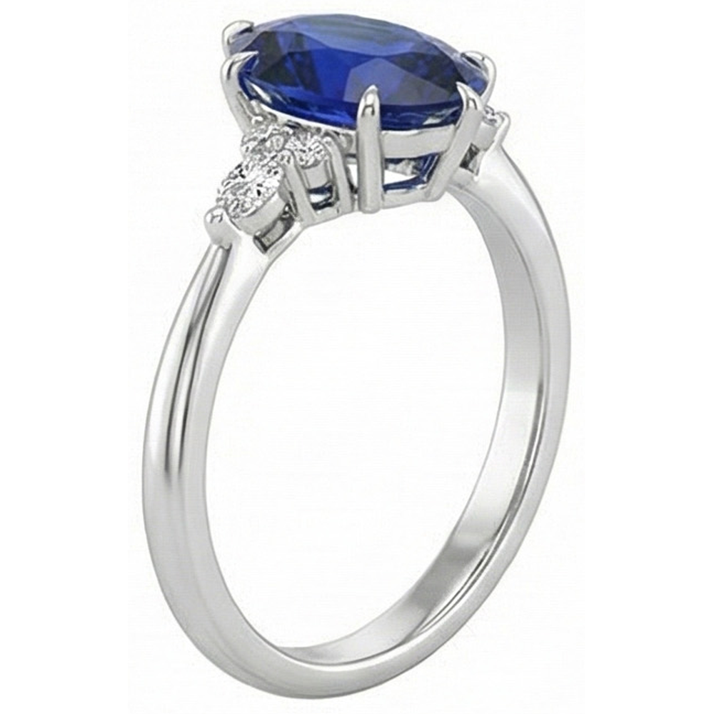 vero marquise diamante 5carati anello con accenti diamanti