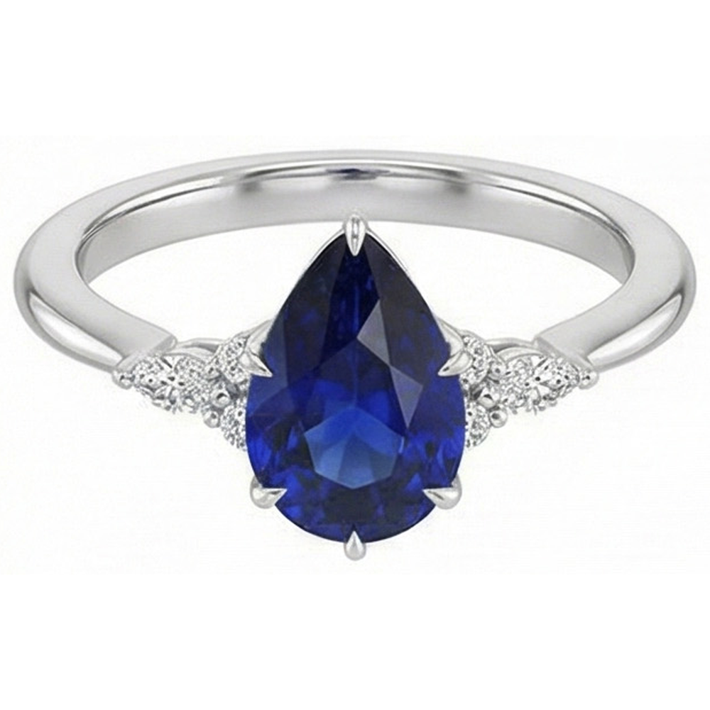 vero marquise diamante 5carati anello su bianco