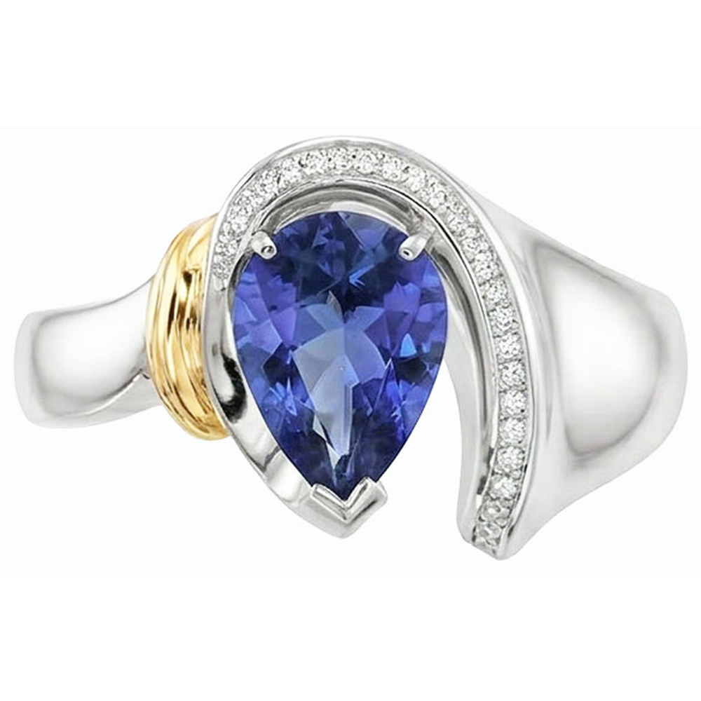 vero round diamante 2carati anello vista di profilo