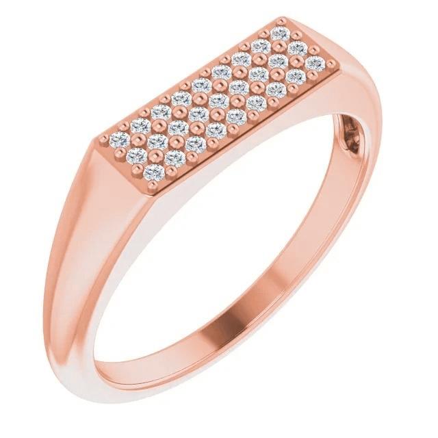 Anello Eternità Con Genuino Diamanti 0.50 Carati Gioielli In Oro Rosa 14K