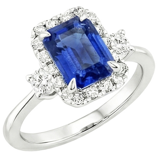 vero emerald diamante 4.50carati anello dettaglio ravvicinato