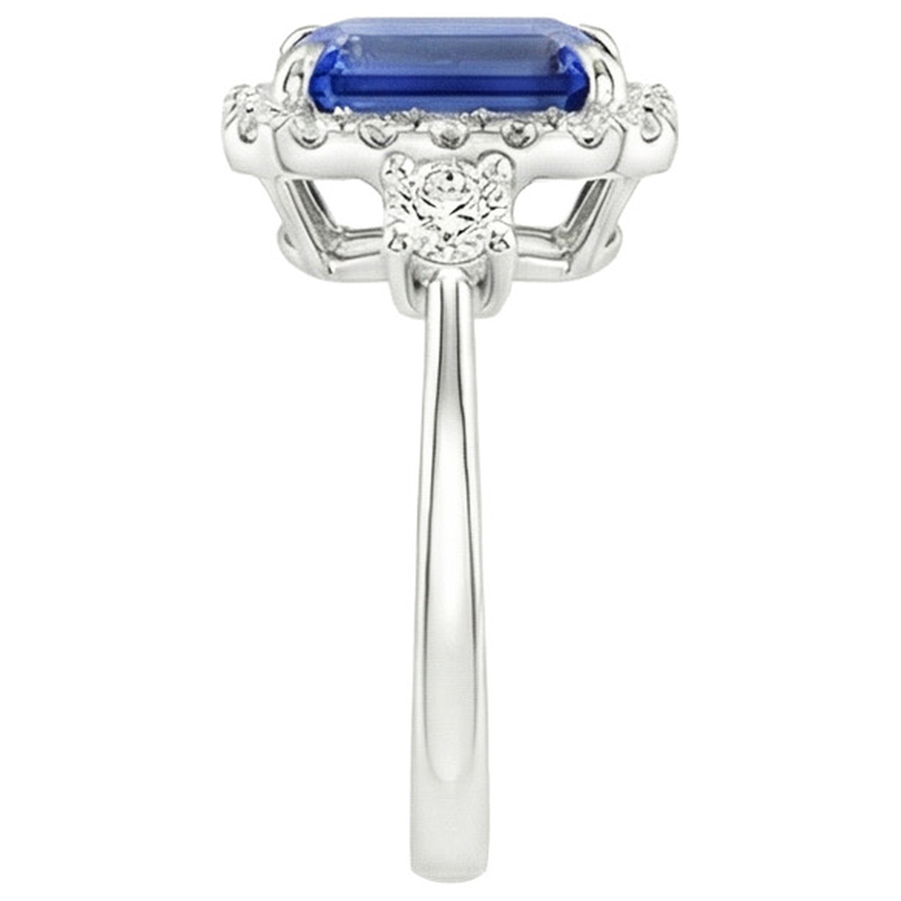 vero emerald diamante 4.50carati anello su bianco