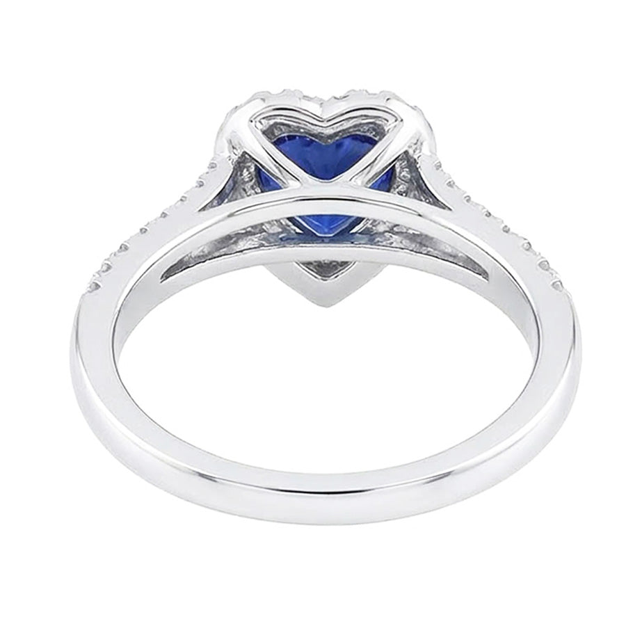 vero round diamante 3.50carati anello vista di profilo