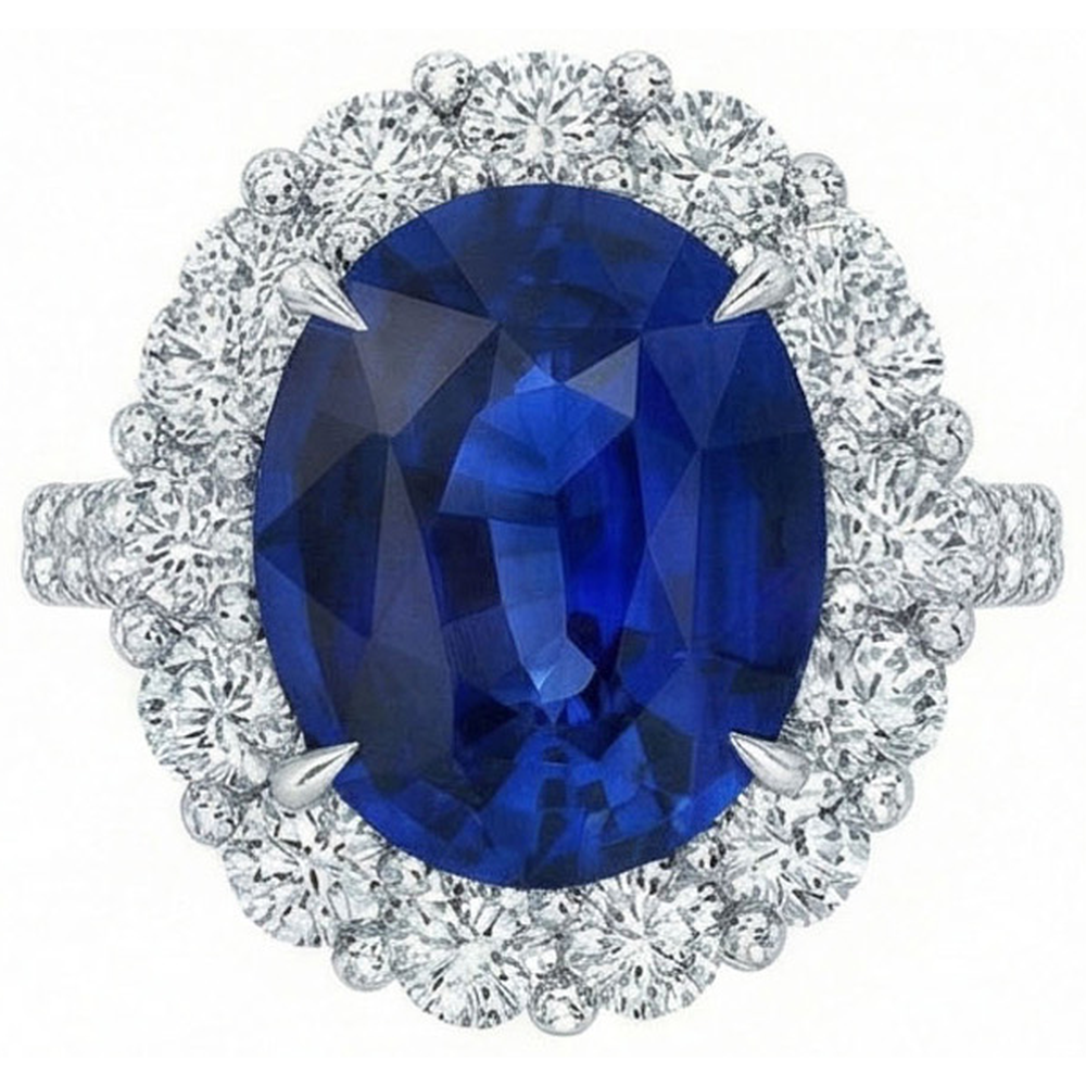 vero round diamante 4.50carati anello angolo laterale