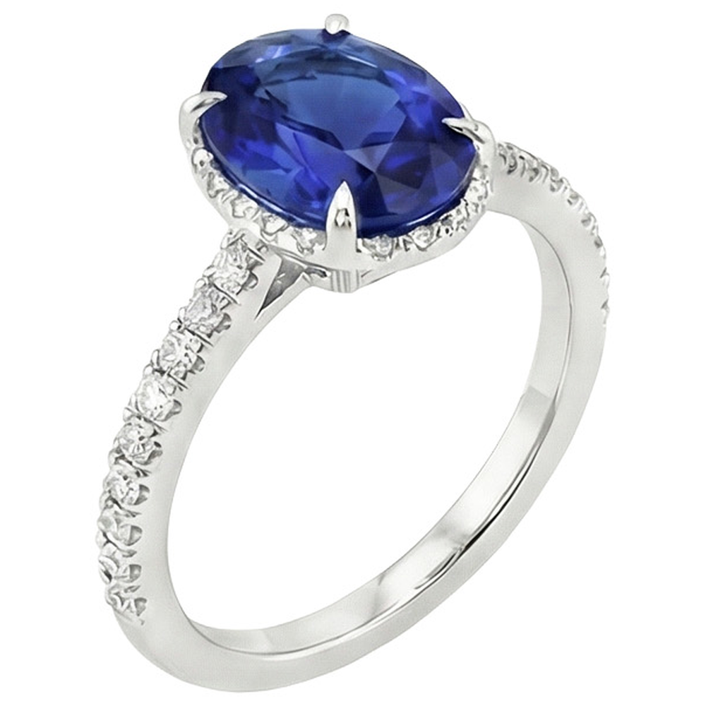 vero round diamante 4carati anello angolo laterale
