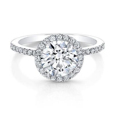 Anello Halo Di Fidanzamento Con Genuino Diamante Da 2.50 Carati