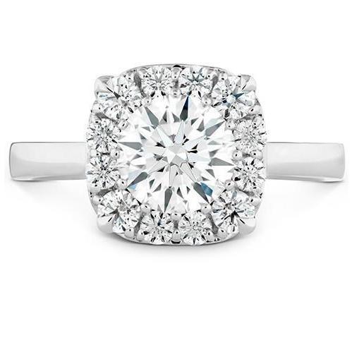 Anello Halo Di Fidanzamento Con Naturale Diamante Rotondo Da 2.80 Ct