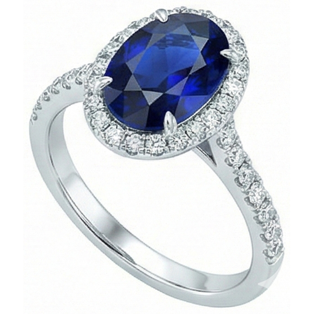 vero oval diamante 7.50carati anello dettaglio ravvicinato