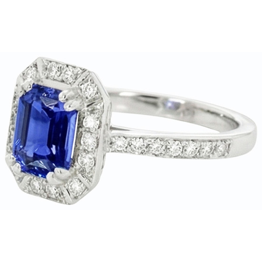 vero round diamante 3carati anello vista di profilo