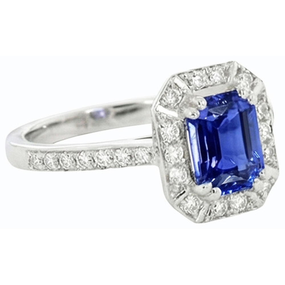 vero round diamante 3carati anello su bianco