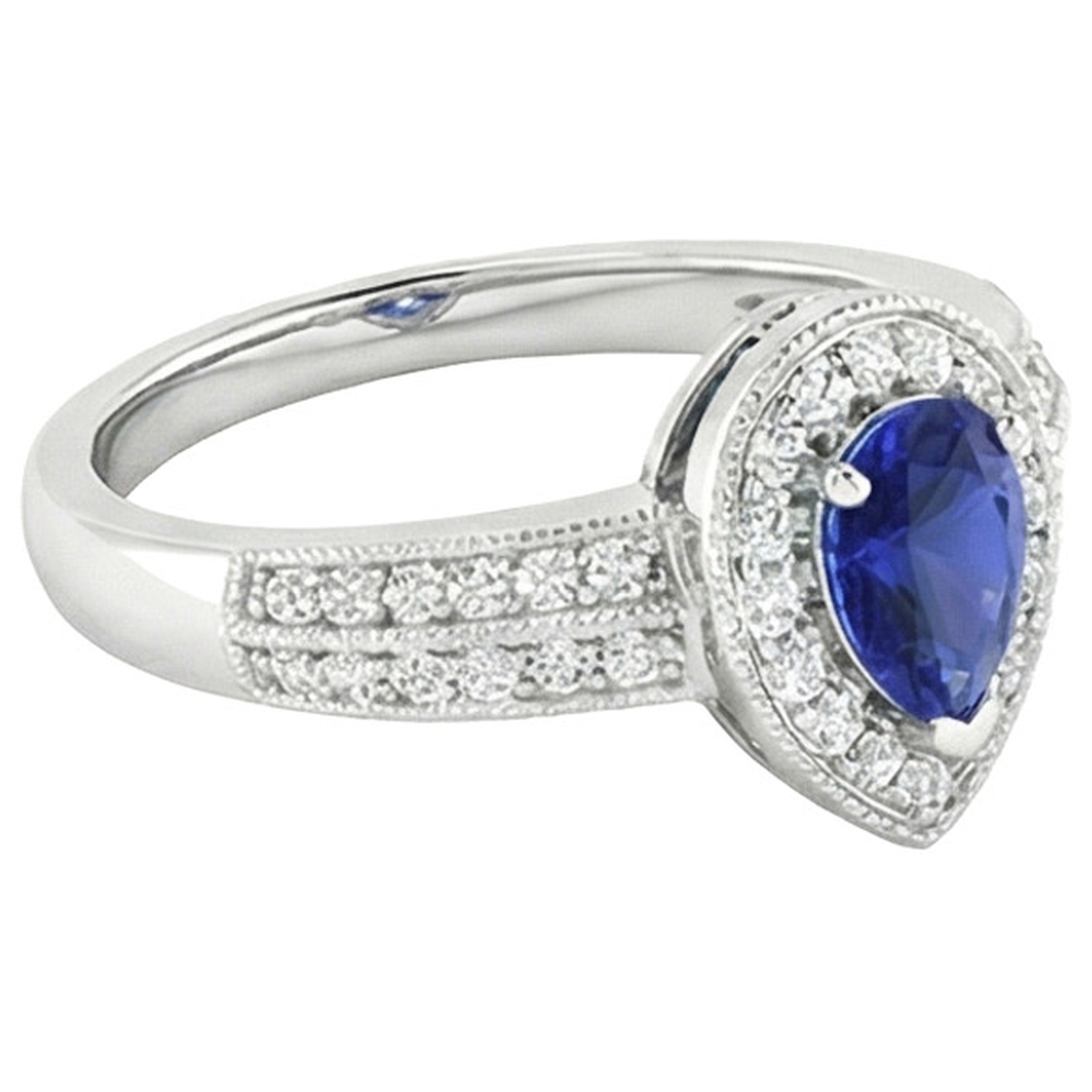 vero round diamante 2carati anello vista di profilo