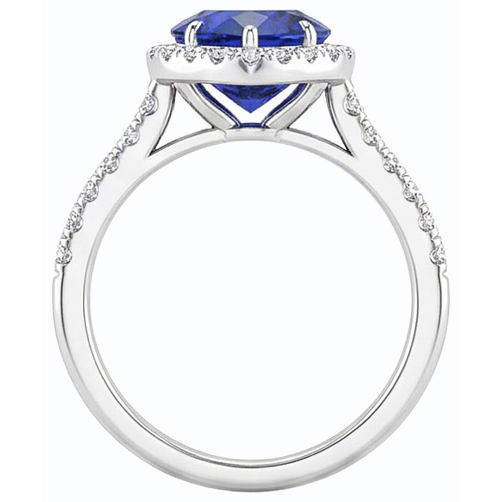 vero heart diamante 3.50carati anello vista dall'alto