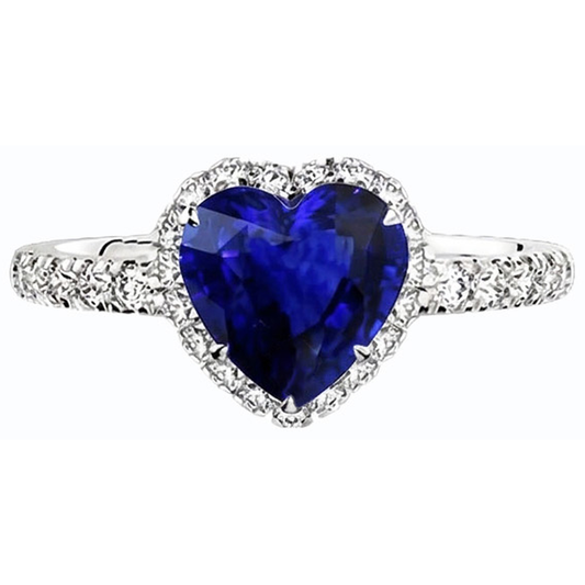 vero heart diamante 3.50carati anello angolo laterale