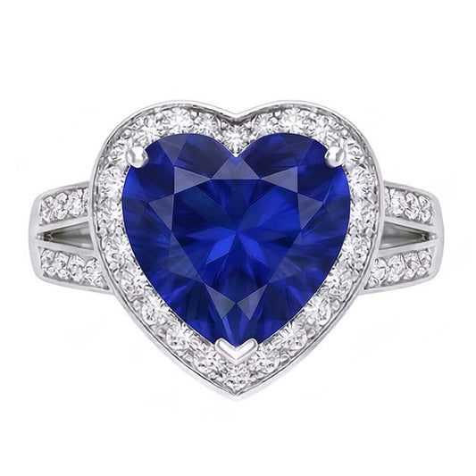 vero heart diamante 4.50carati anello vista frontale