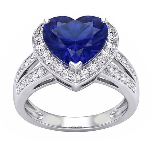 vero heart diamante 4.50carati anello angolo laterale