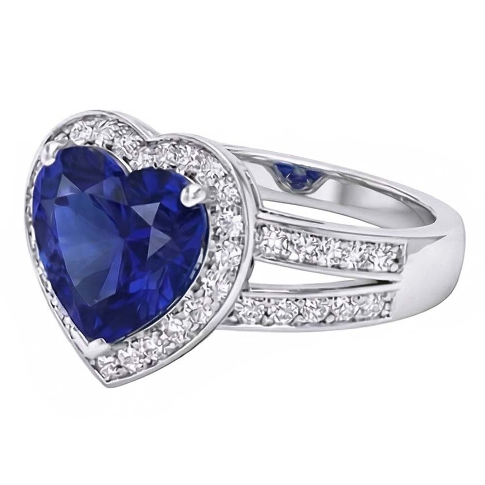 vero heart diamante 4.50carati anello dettaglio ravvicinato