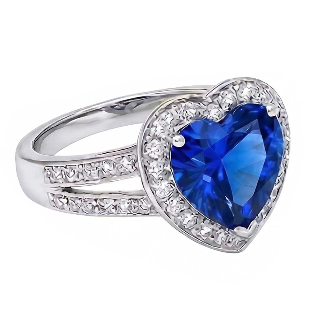 vero heart diamante 4.50carati anello vista dall'alto