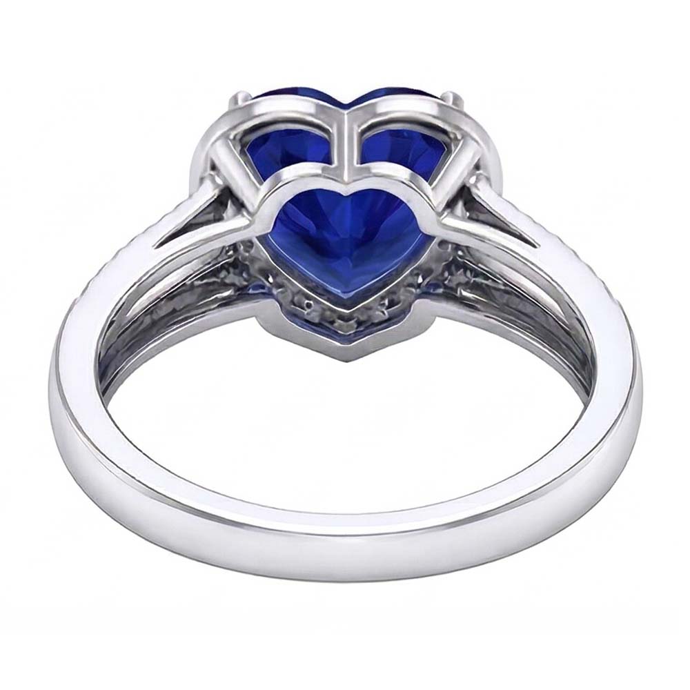 vero heart diamante 4.50carati anello vista di profilo